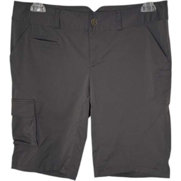 Lucy 11" Cargo Hiking Travel Midrise Shorts - Dark Grey - 10 - Picture 1 of 8